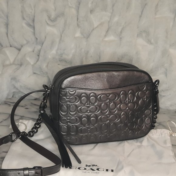Coach Signature Leather Camera Bag